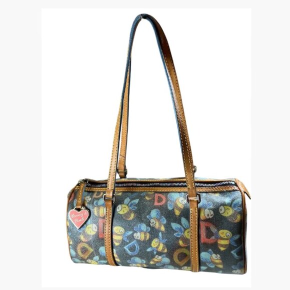 Dooney and Bourke Bumble Bee Barrel Bag Vintage Shoulder Bag Highly Sought EUC - Picture 1 of 11